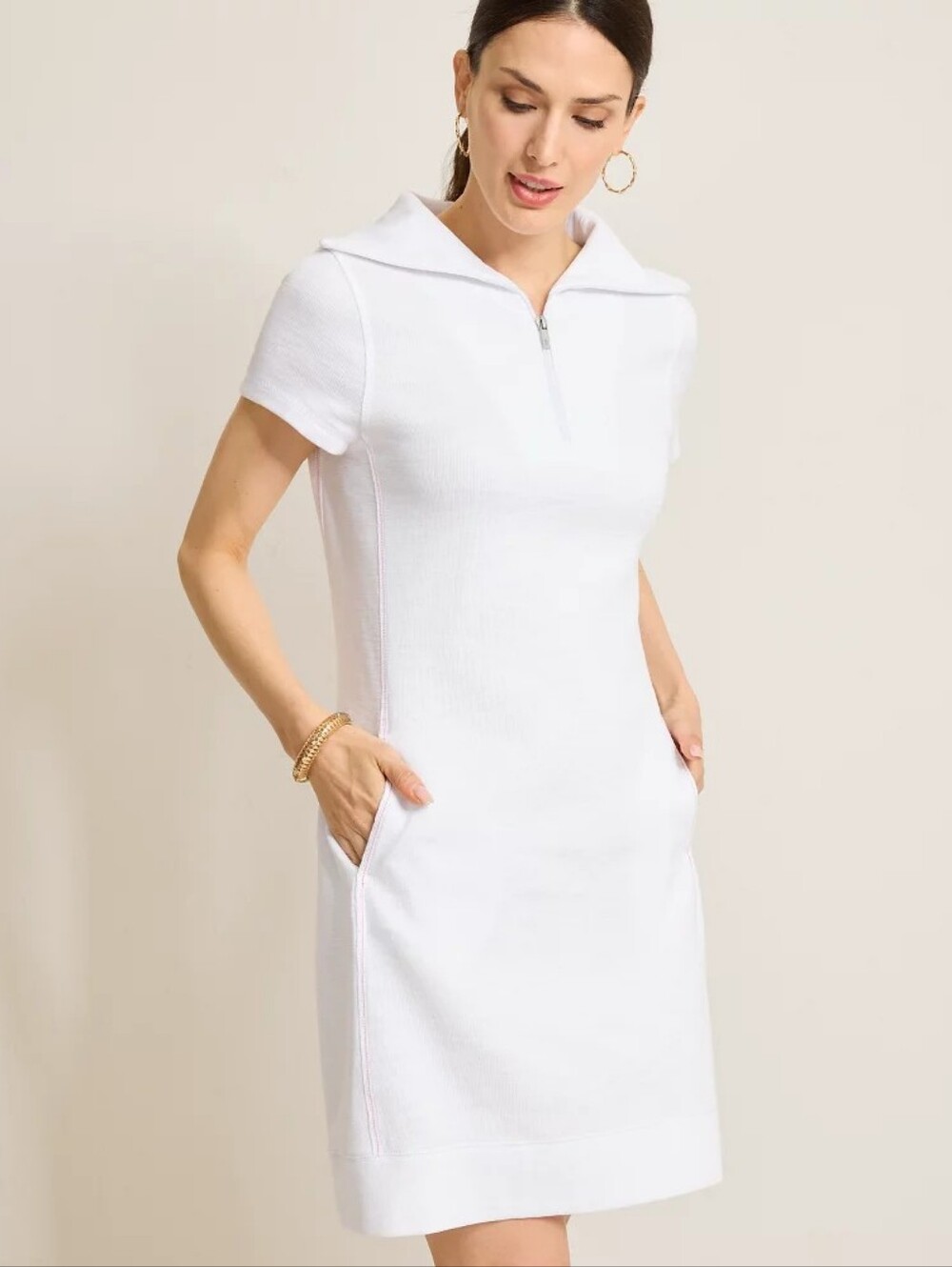 NWT! Tommy Bahama Tobago Bay Half-Zip Collared Dress Size Large